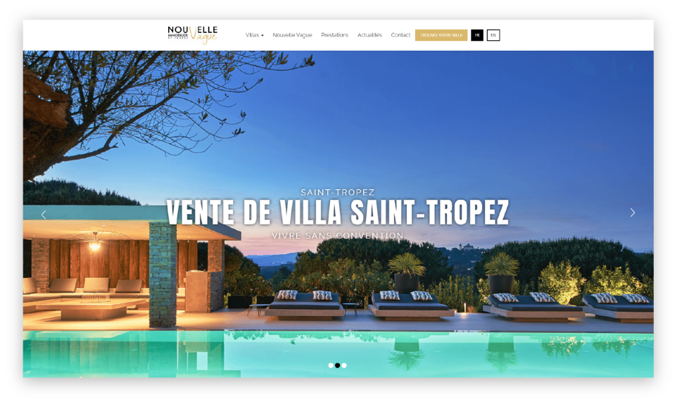 Création site internet Agence Immobilière Saint-Tropez