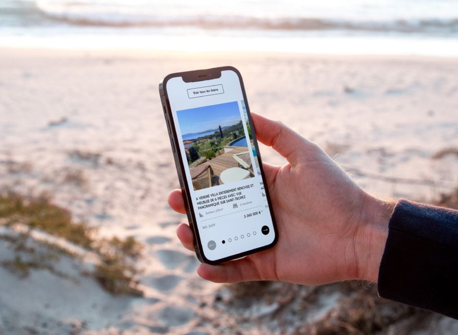 sea view property mockup iphone
