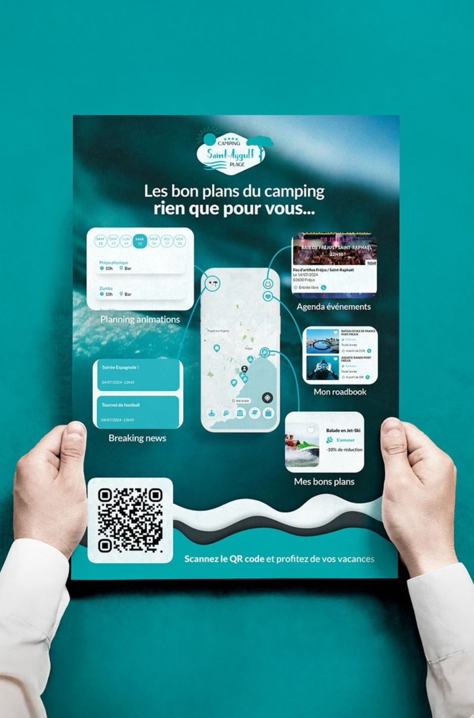 camping saint aygulf plage CSA affiche