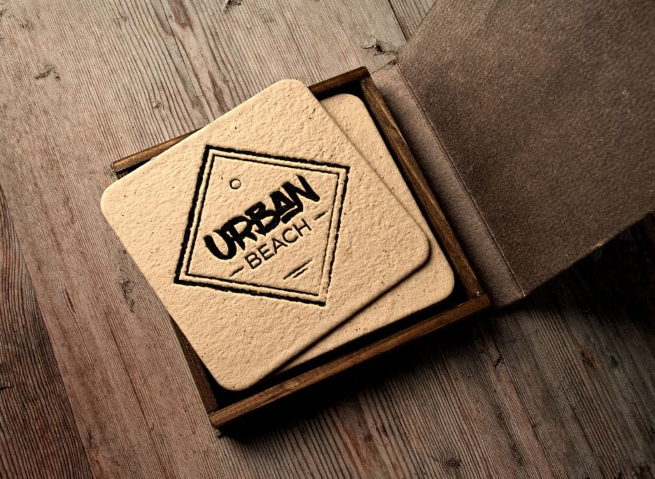 Coaster Logo Mockup